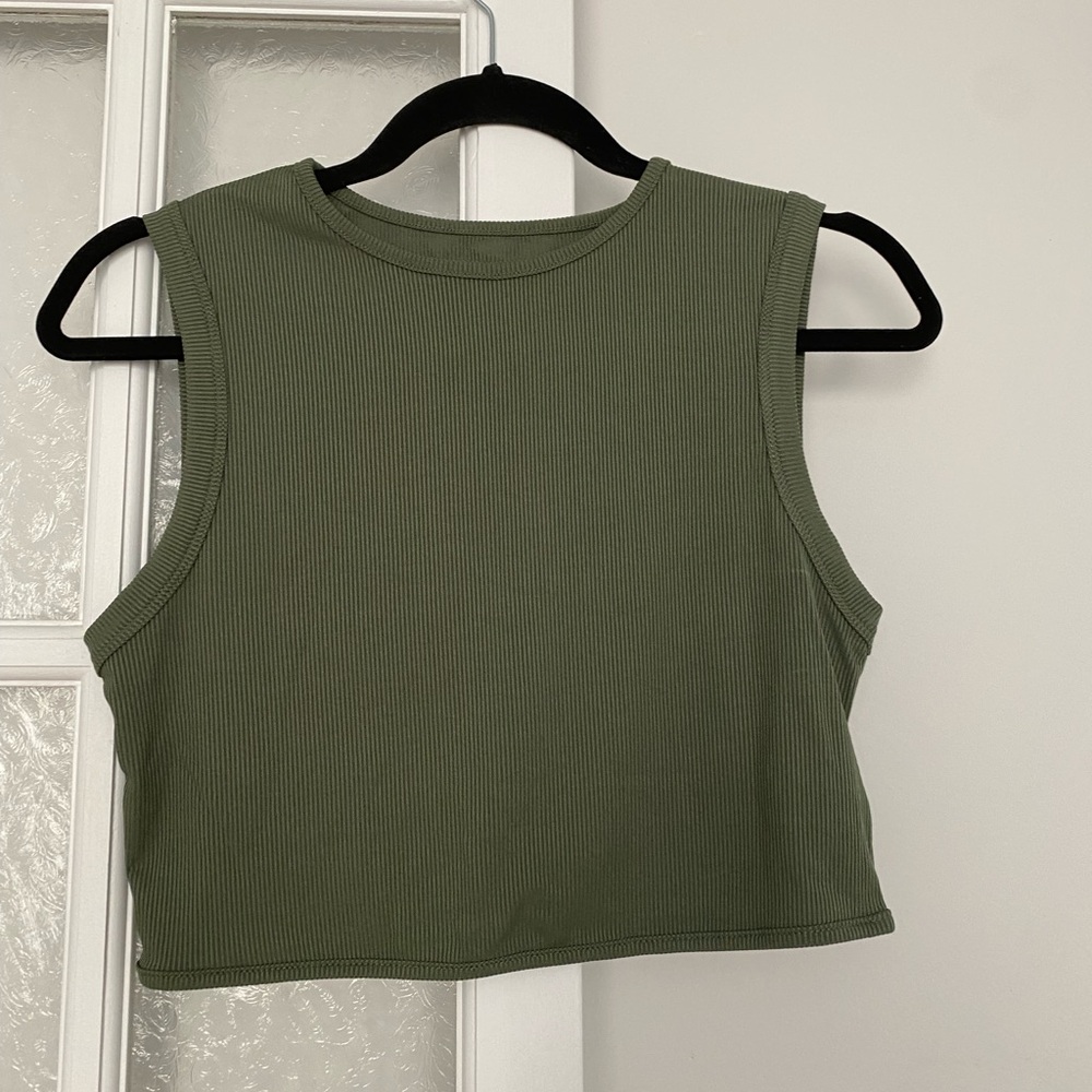 Dark Green Cropped Tank